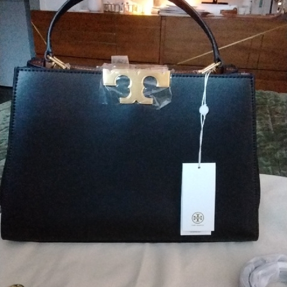 Tory Burch Handbags - Tory Burch Black Satchel with Gold Accents